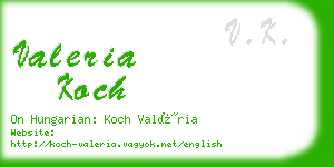 valeria koch business card